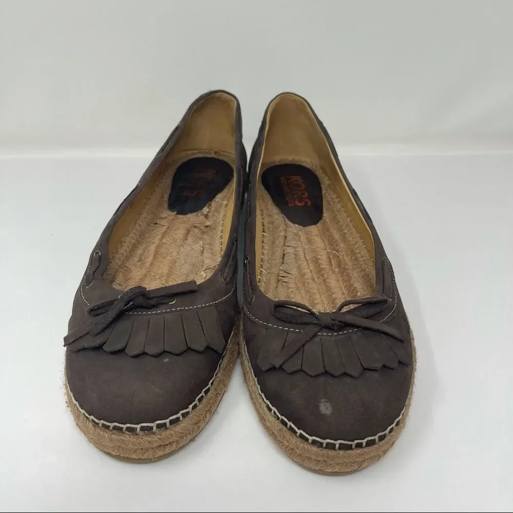 Michael Kors Espadrilles Leather Flats Siz e10